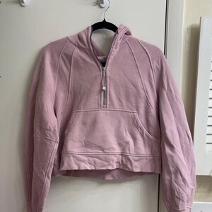 Lululemon Athletica Light Pink Scuba Half-Zip Hoodie